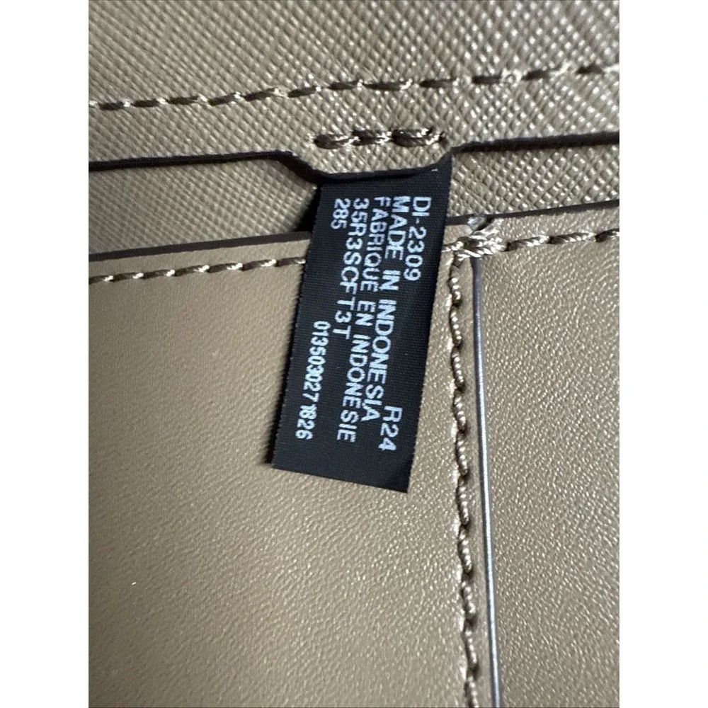 MICHAEL KORS Saffiano Taupe Leather‎ Bag/Satchel with Top Handle~EUC Silver